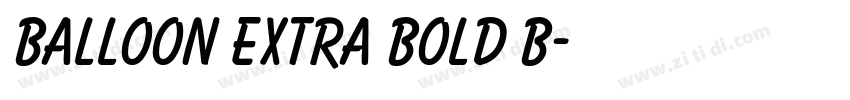 Balloon Extra Bold B字体转换